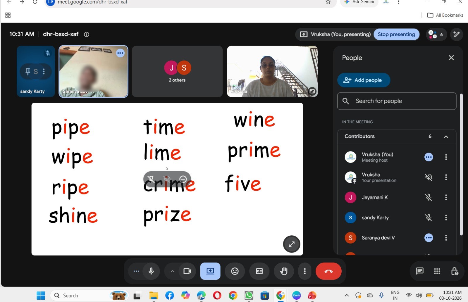 Online phonics class for kids